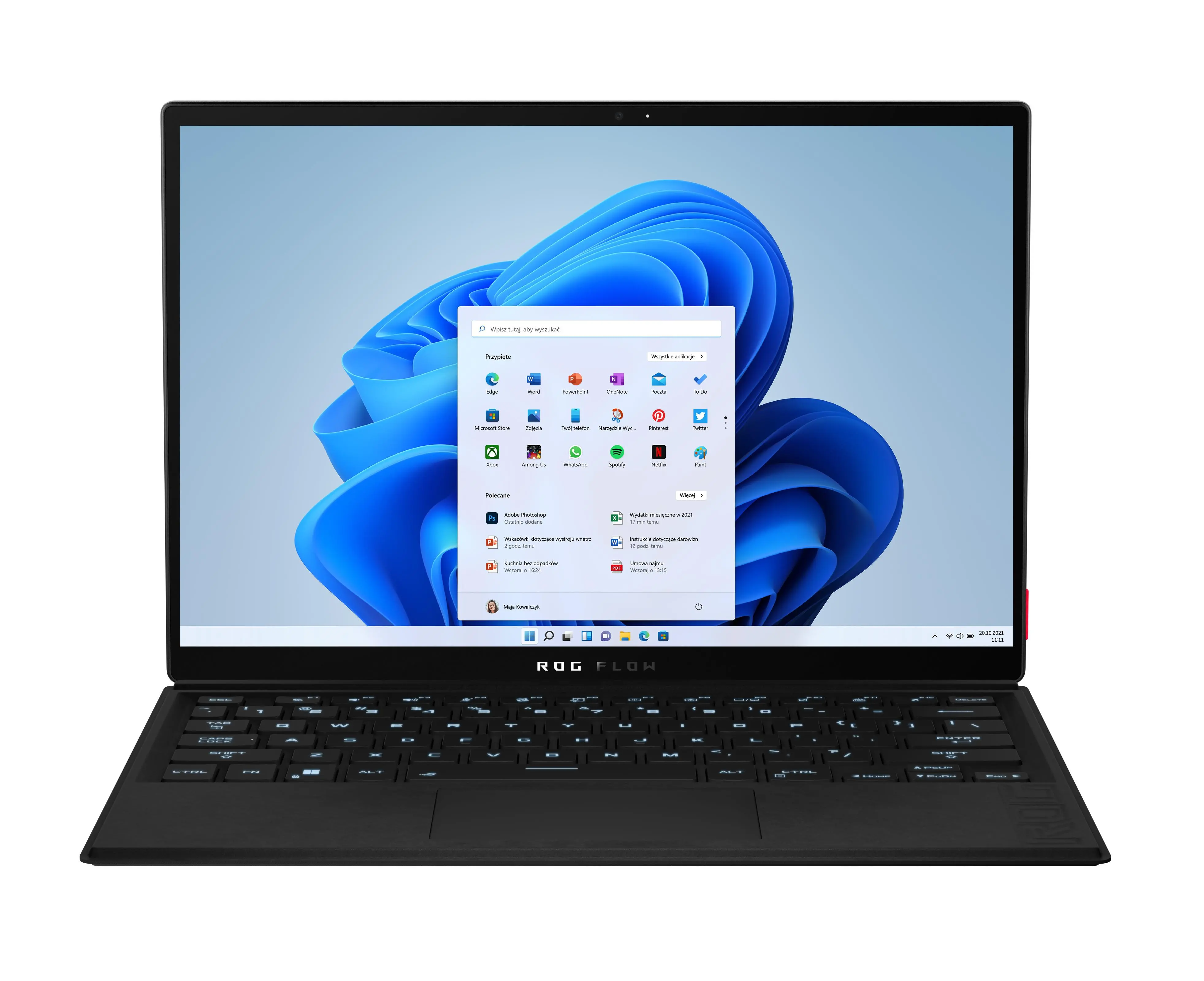 Laptop 2w1 ASUS ROG Flow Z13 2022 GZ301ZE-LD183W 13,4" 120Hz i9-12900H 16GB RAM 1TB Dysk SSD RTX3050Ti Win11 Czarny