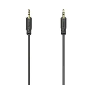 Kabel  audio Hama 00200725 jack 3,5mm 0,75m Czarny