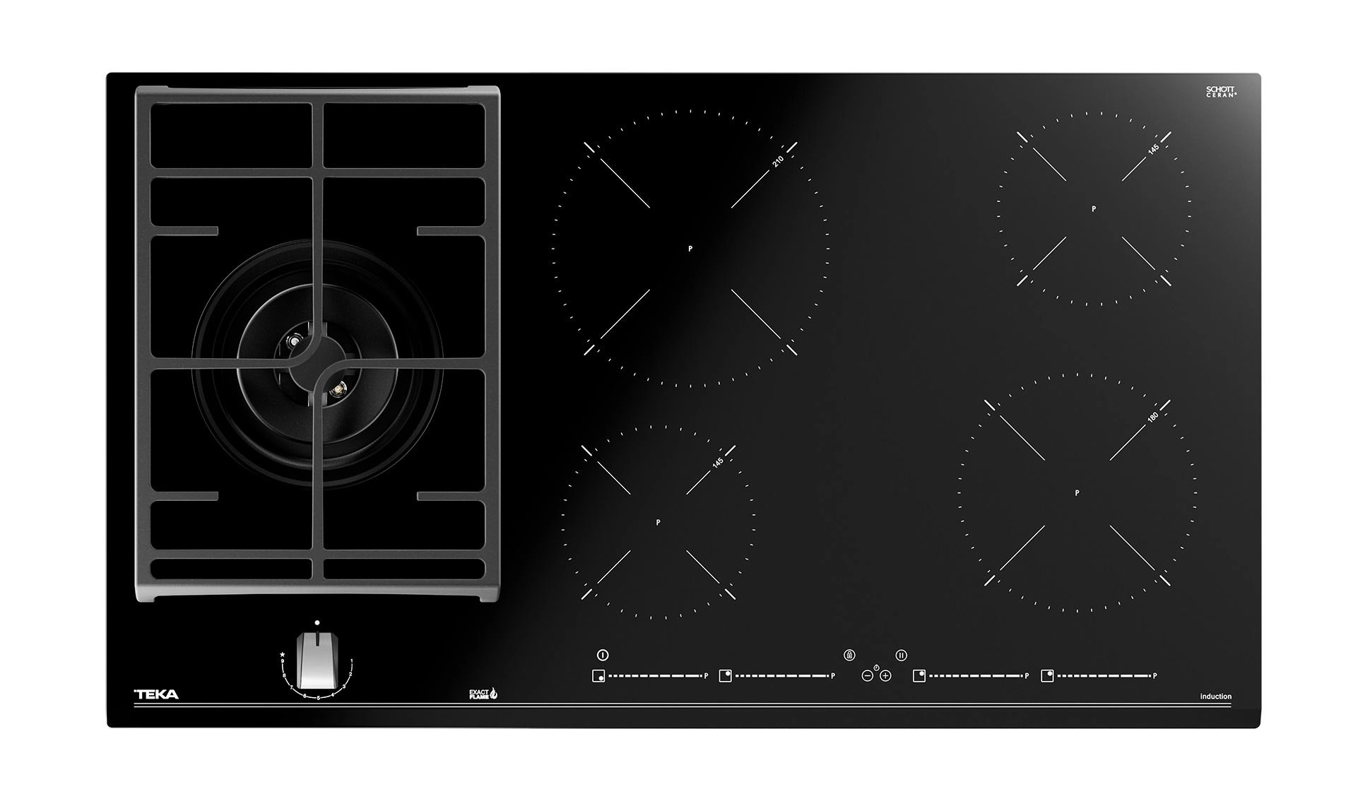 Płyta gazowo-indukcyjna Teka JZC 95314 ABC BK (E4) 90cm