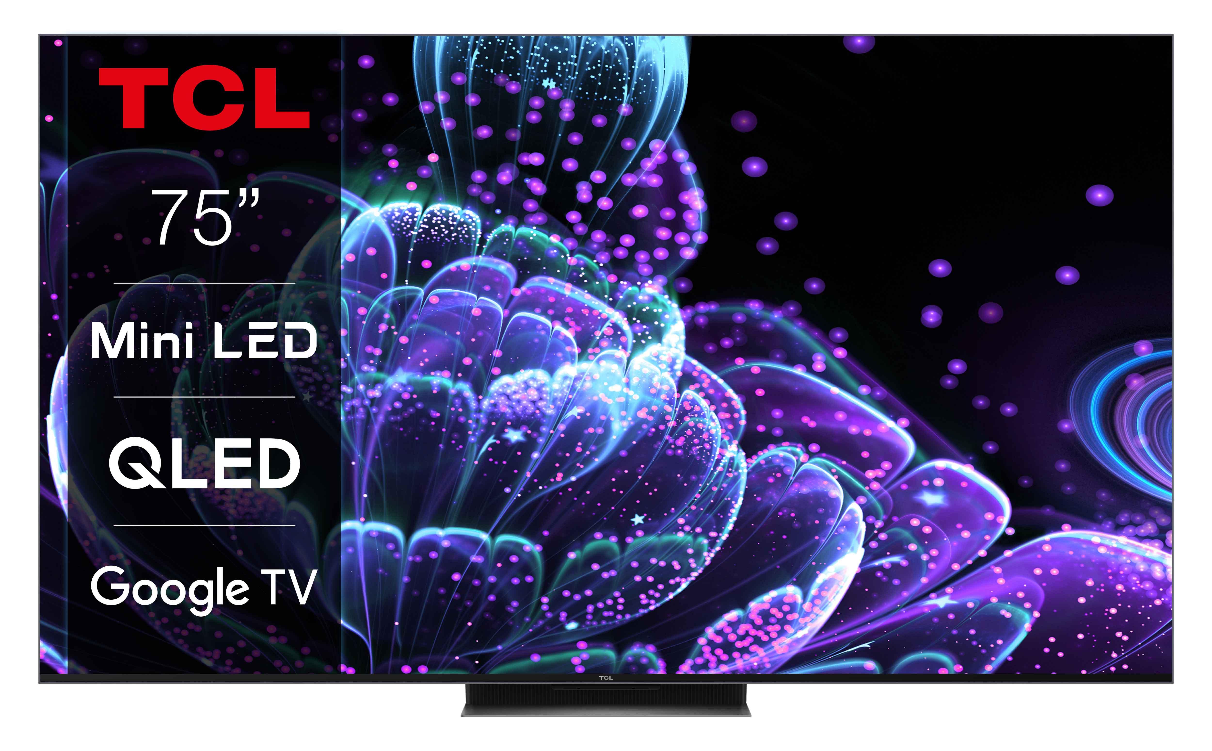Telewizor TCL 75C835 75" QLED miniLED 4K 144Hz Google TV Dolby Vision IQ Dolby Atmos HDMI 2.1 DVB-T2