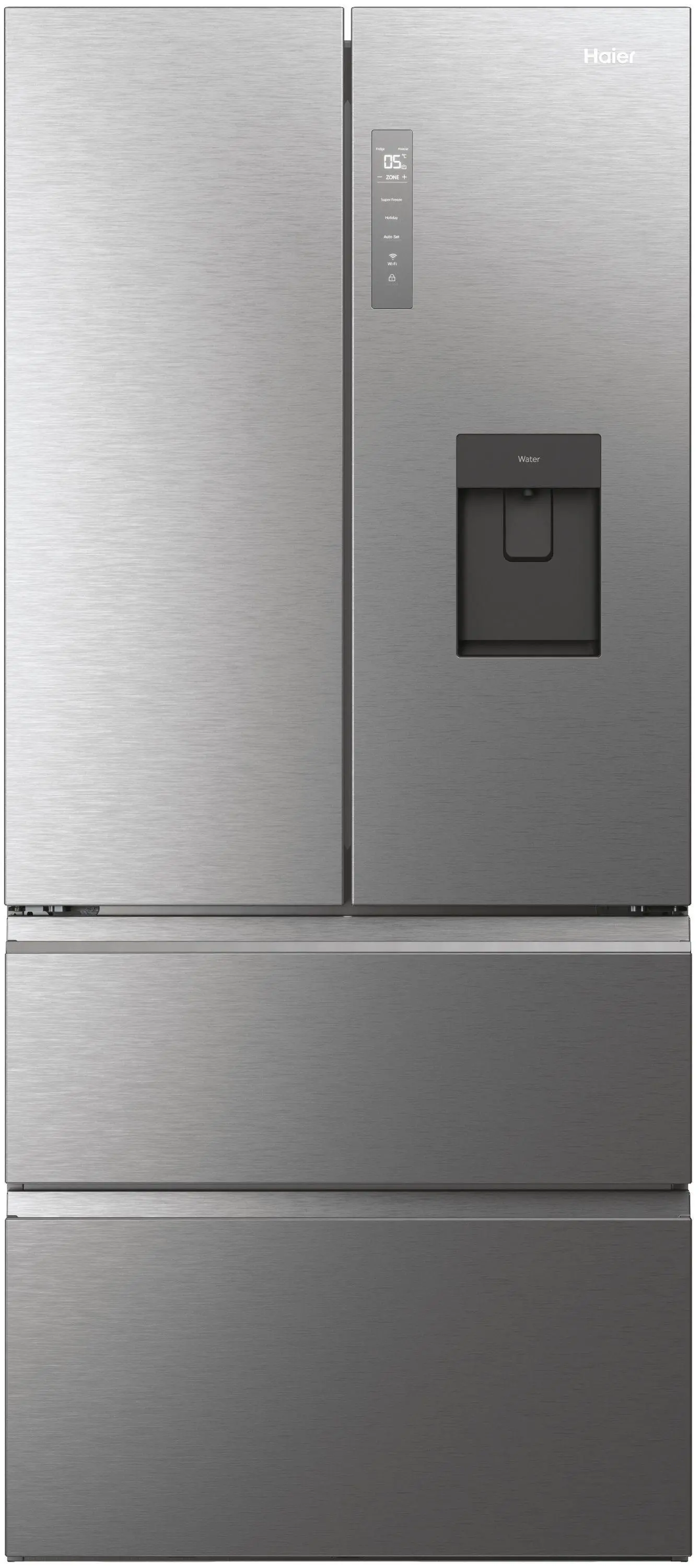 Lodówka Haier Seria 7 HFW7819EWMP Pełny No Frost 192,5cm Dystrybutor wody Zdalne sterowanie Inox