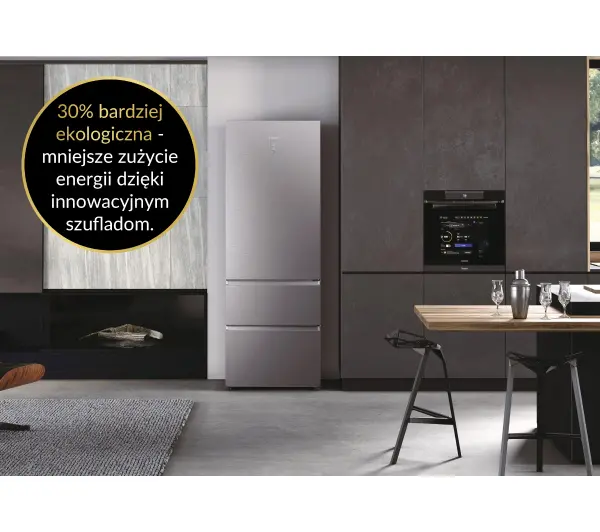 Haier Seria 7 HTW7720ENMP Pełny No Frost 200,6cm Szuflada z kontrolą wilgotności Zdalne sterowanie Inox - Kup na Raty - RRSO 0%