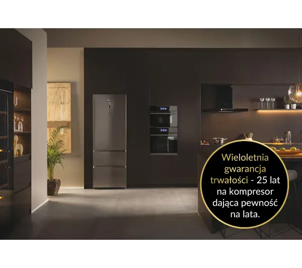 Haier Seria 7 HTW7720ENMP Pełny No Frost 200,6cm Szuflada z kontrolą wilgotności Zdalne sterowanie Inox - Kup na Raty - RRSO 0%