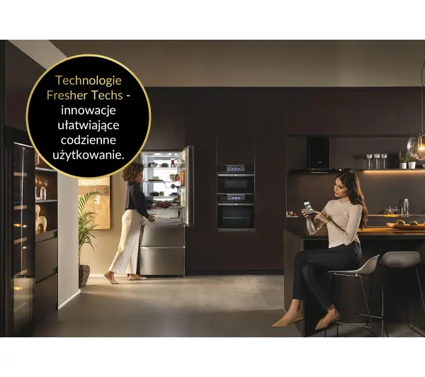 Haier Seria 7 HTW7720ENMP Pełny No Frost 200,6cm Szuflada z kontrolą wilgotności Zdalne sterowanie Inox - Kup na Raty - RRSO 0%
