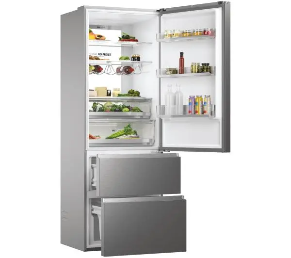 Haier Seria 7 HTW7720ENMP Pełny No Frost 200,6cm Szuflada z kontrolą wilgotności Zdalne sterowanie Inox - Kup na Raty - RRSO 0%