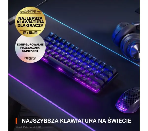 SteelSeries Apex Pro Mini Wireless Czarny - Kup na Raty - RRSO 0%