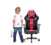 Fotel Diablo Chairs X-Player 2.0 Kids Size Dla dzieci do 120kg Skóra ECO Tkanina Karmazynowo-antracytowy