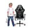 Fotel Diablo Chairs X-Player 2.0 Kids Size  Dla dzieci do 120kg Skóra ECO Tkanina Czarno-biały