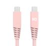 Kabel Xqisit Extra Strong Braided USB C-USB C 2m Różowy