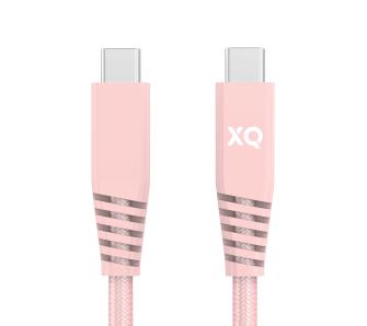 Kabel Xqisit Extra Strong Braided USB C-USB C 2m Różowy
