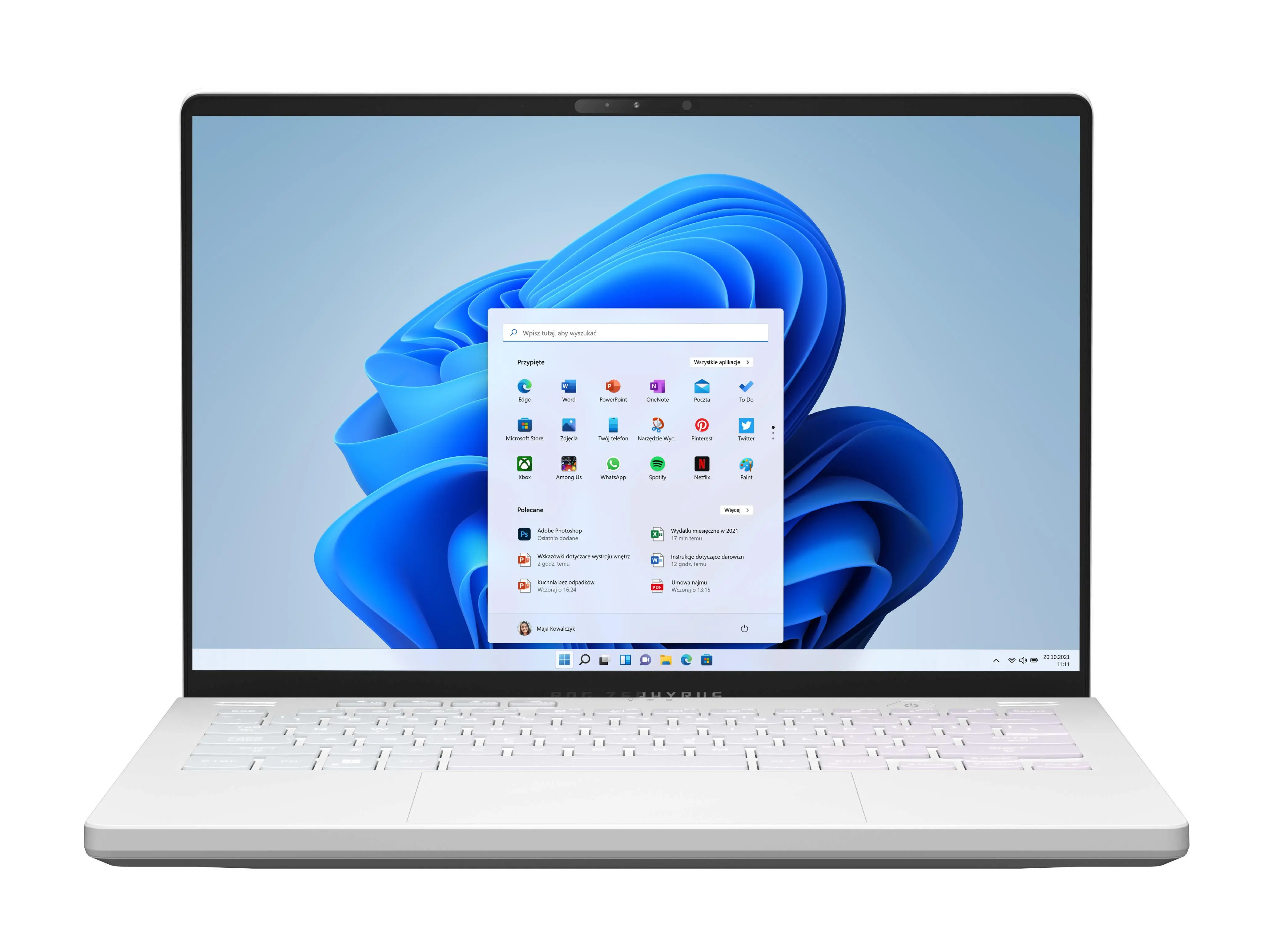 Laptop gamingowy ASUS ROG Zephyrus G14 2022 GA402RK Matrix 14"120Hz R9 6900HS 32GB RAM 1TB Dysk SSD RX6800S Win11 Biały