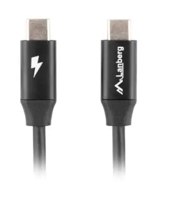 Kabel Lanberg USB-C do USB-C QC 4,0 1m Czarny