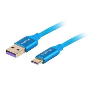 Kabel Lanberg USB do USB-C 0,5m Niebieski