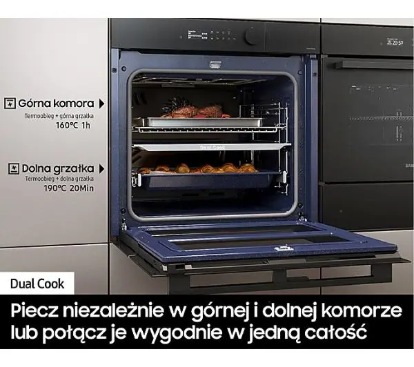 Samsung NV7B5765RAK Dual Cook Termoobieg AirFry Zdalne sterowanie Czarny - Kup na Raty - RRSO 0%