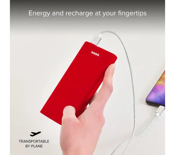 SBS TTBB10000FASTR 10000mAh USB-C + micro USB 10W Czerwony