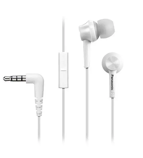 Słuchawki przewodowe Panasonic RP-TCM105E-W Dokanałowe Mikrofon Biały