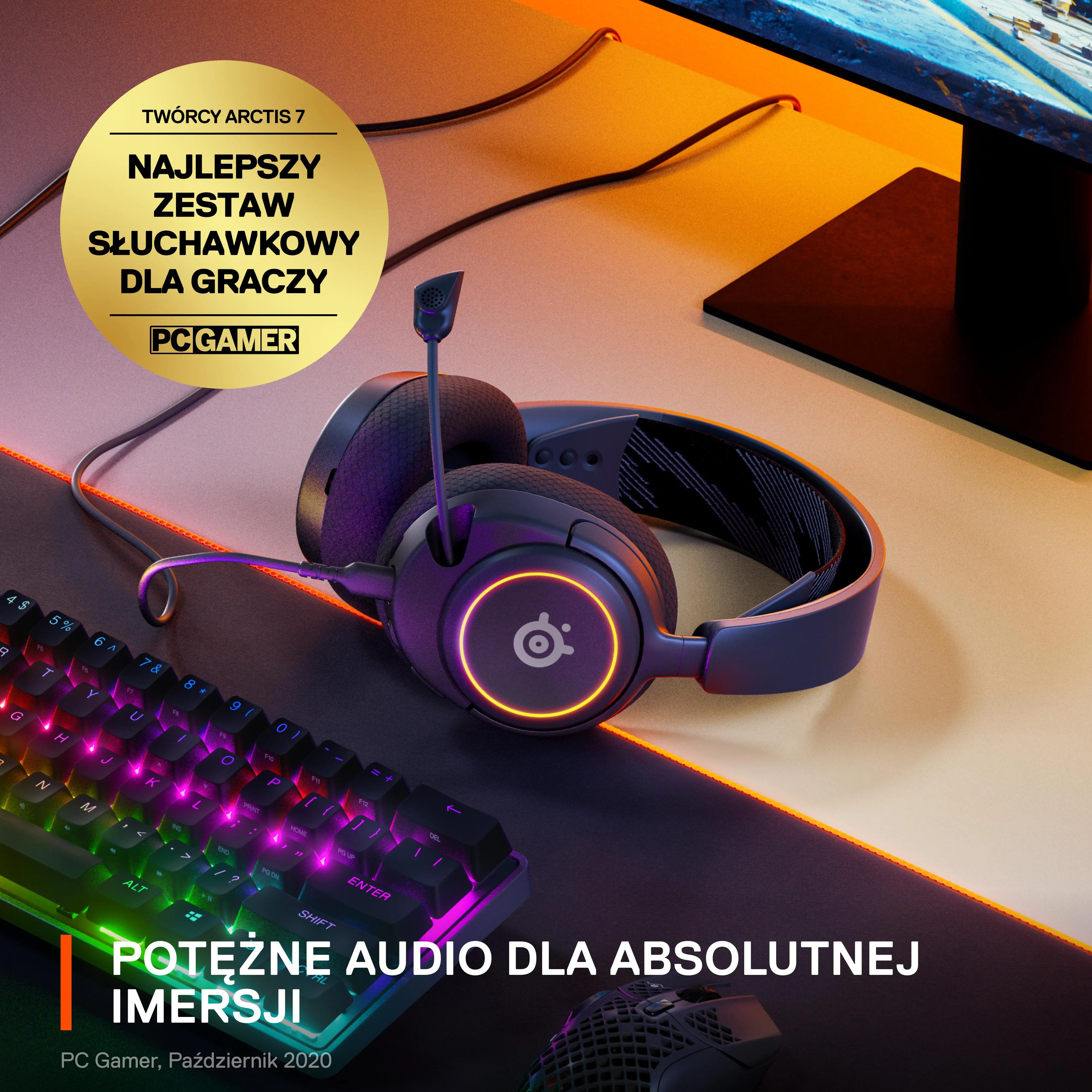 Słuchawki przewodowe z mikrofonem SteelSeries Arctis Nova 3 Nauszne Czarny