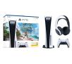 Konsola Sony PlayStation 5 (PS5) z napędem - Horizon Forbidden West - słuchawki PULSE 3D (biały)