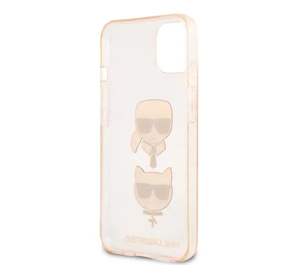 Karl Lagerfeld Glitter Karl`s & Choupette KLHCP13SKCTUGLGO do iPhone 13 mini Złoty