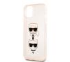 Etui Karl Lagerfeld Glitter Karl`s & Choupette KLHCP13SKCTUGLGO do iPhone 13 mini Złoty