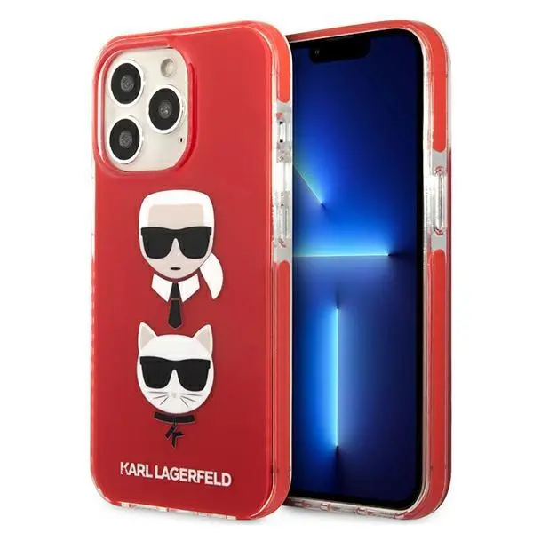 Etui Karl Lagerfeld Karl&Choupette Head KLHCP13LTPE2TR do iPhone 13 Pro / 13