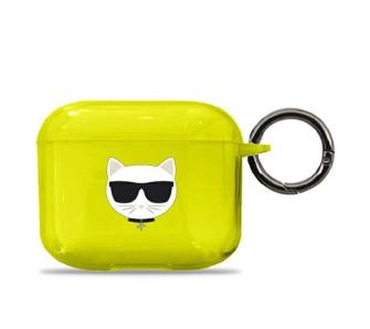 Etui na słuchawki Karl Lagerfeld KLA3UCHFY Choupette Head AirPods 3 Cover Żółty