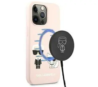 Karl Lagerfeld Silicone Ikonik Karl & Choupette Magsafe KLHMP13XSSKCI do iPhone 13 Pro Max