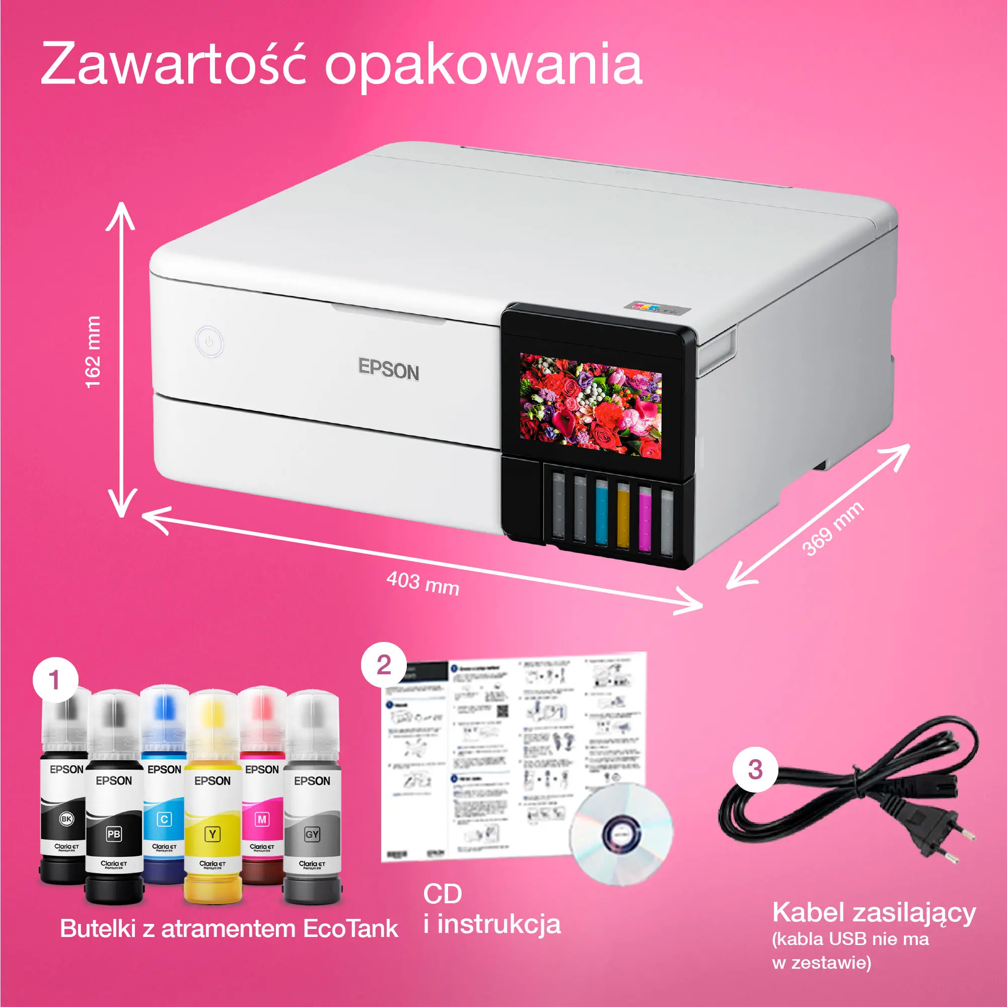Urządzenie wielofunkcyjne Epson EcoTank L8160 WiFi Biały