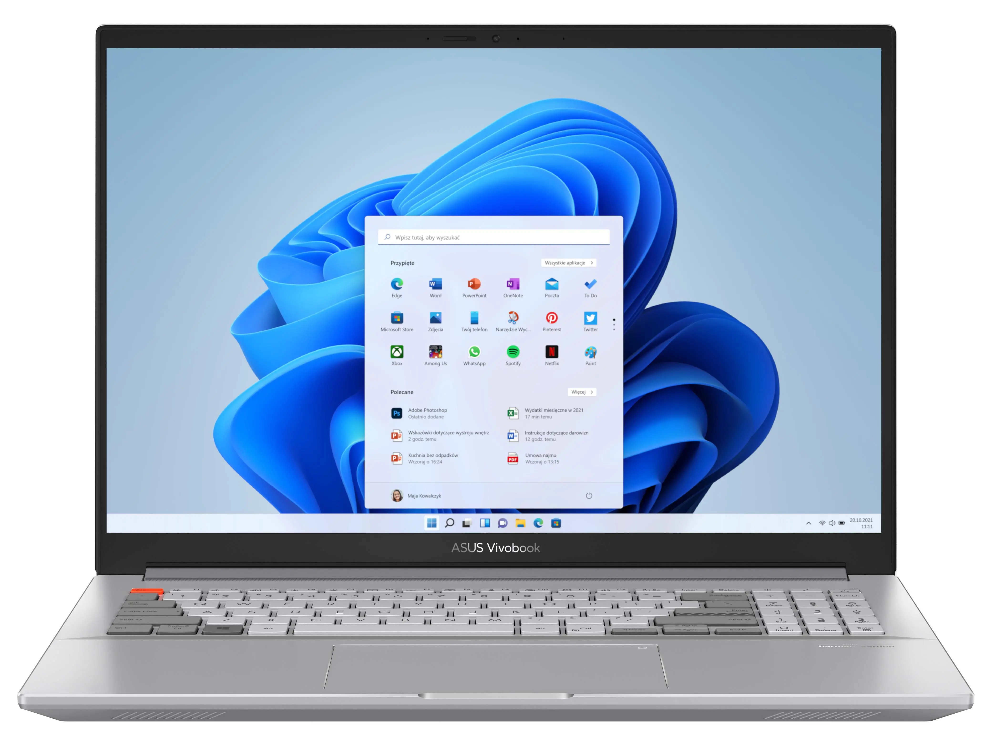 Laptop gamingowy ASUS Vivobook Pro 16X N7600ZE-L2016X OLED 16" i7-12700H 32GB RAM 1TB Dysk SSD RTX3050Ti Win11 Pro Srebrny