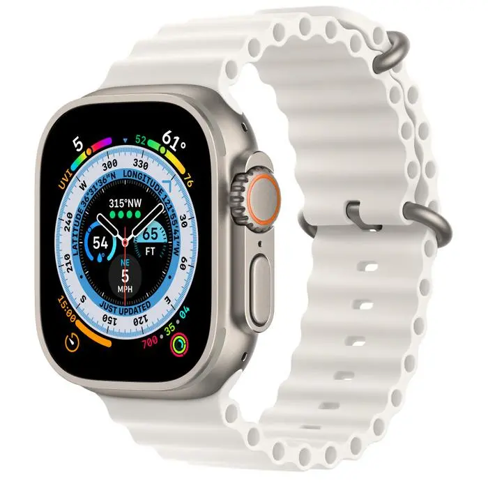 Apple Watch Ultra GPS - Cellular 49mm koperta tytanowa - pasek Ocean biały