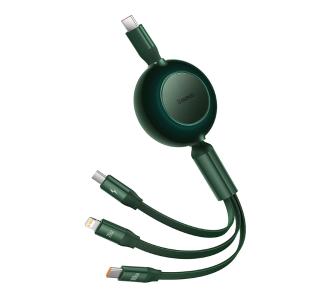 Kabel Baseus CAMJ010206 USB-C 3w1 100W 3,5A 1,1m Zielony
