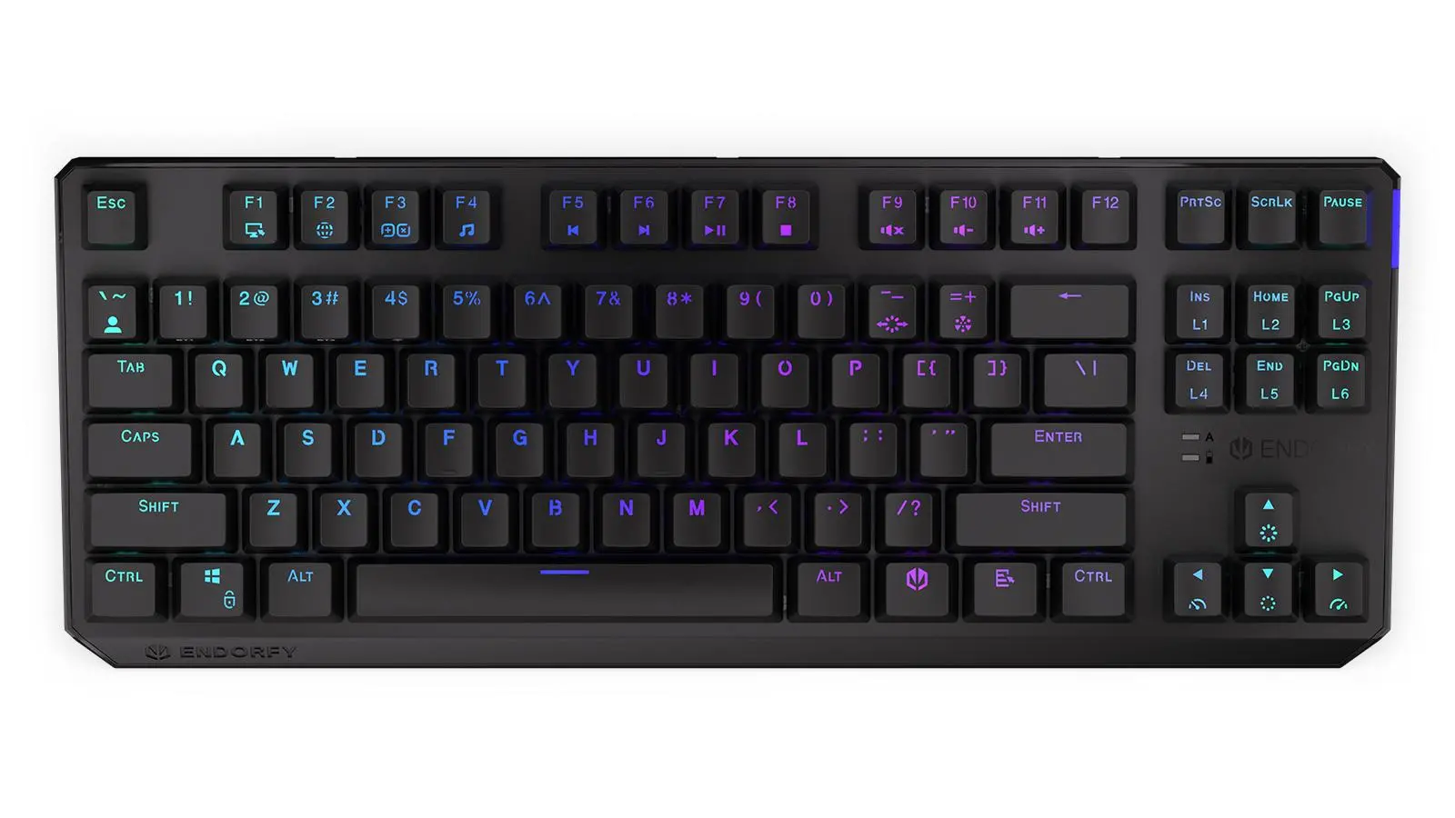 Klawiatura mechaniczna Endorfy Thock TKL Wireless Red Kailh Box Red Czarny
