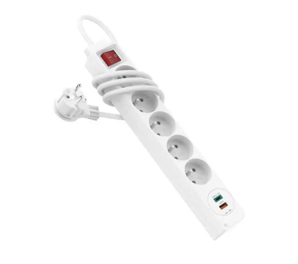 Hama 44133758 5 gniazd 1,4m Biały