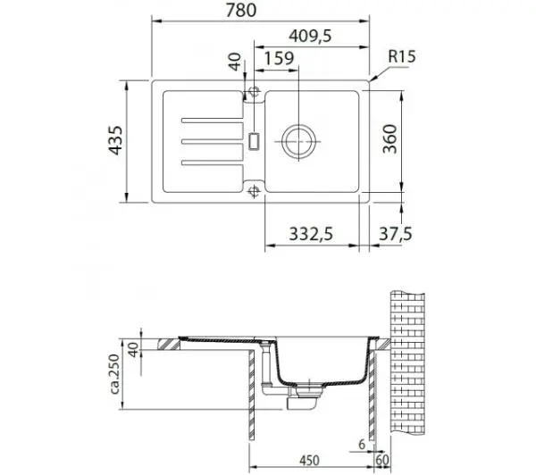 Franke Strada SAG 614-78 Granitowy Onyx - DRUGI -30%, ALBO 5-TY ZA 1ZŁ - Kup na Raty - RRSO 0%