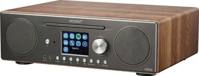 Radioodbiornik Ferguson Regent i450s Radio FM DAB+ Internetowe Spotify Connect Bluetooth CD Player Orzech