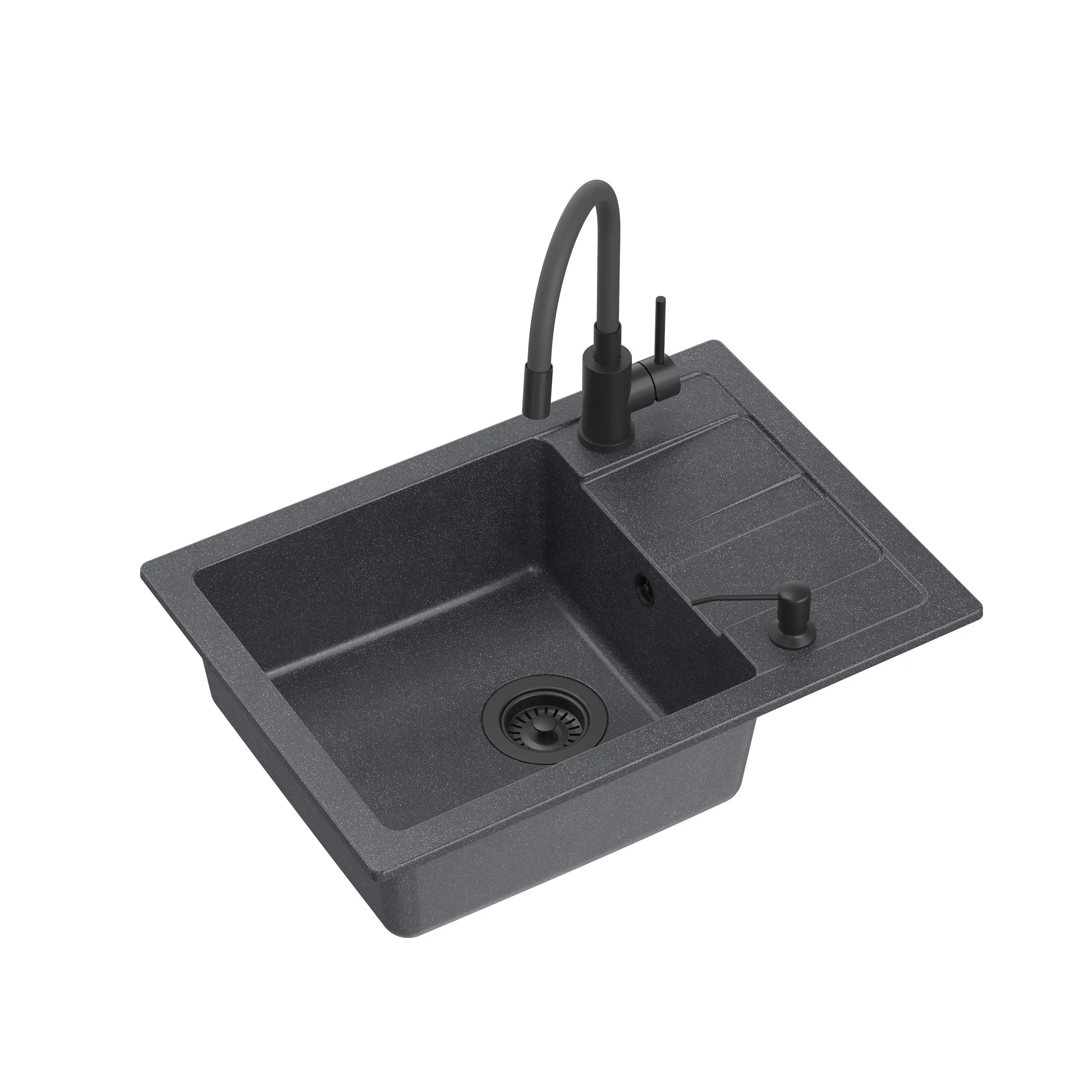 Zlewozmywak Quadron ZPS6244CZ_BLM Pronto Smart Czarny + bateria Czarny