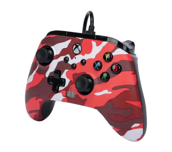 PowerA Enhanced Red Camo do Xbox Series X/S, Xbox One, PC Przewodowy