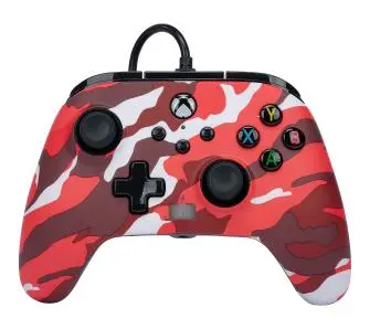 Pad PowerA Enhanced Red Camo do Xbox Series X/S, Xbox One, PC Przewodowy