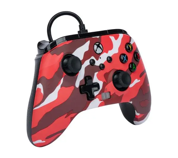 PowerA Enhanced Red Camo do Xbox Series X/S, Xbox One, PC Przewodowy