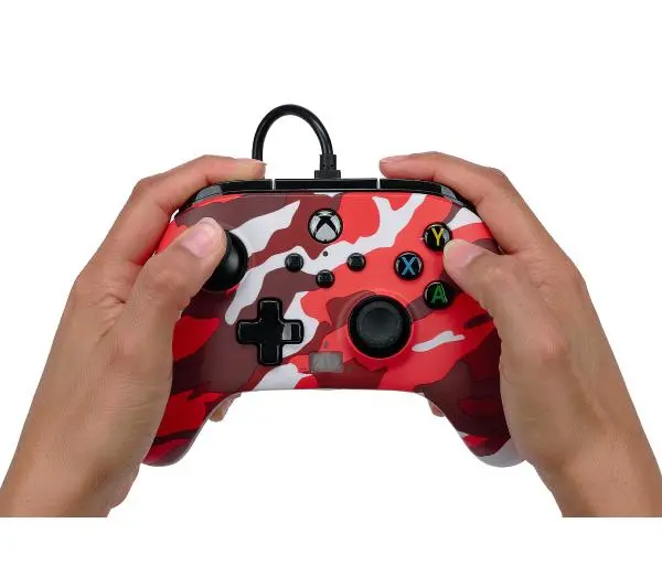 PowerA Enhanced Red Camo do Xbox Series X/S, Xbox One, PC Przewodowy