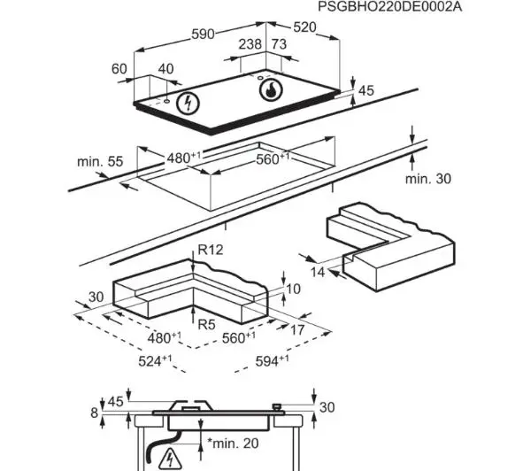 Electrolux 800 Flamelight KGG643753K 59cm - Kup na Raty - RRSO 0%