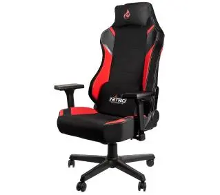 Nitro Concepts X1000 Inferno Red Gamingowy  do 135kg Tkanina Czarno-czerwony - Kup na Raty - RRSO 0%