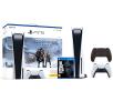 Konsola Sony PlayStation 5 (PS5) z napędem + dodatkowy pad (czarny) + God of War Ragnarok + The Last of Us Part II