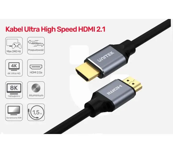 Unitek C137W 1,5m Czarny