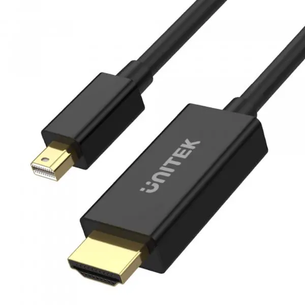 Kabel DisplayPort Unitek V1152A miniDP na HDMI 4K 30Hz 2m Czarny