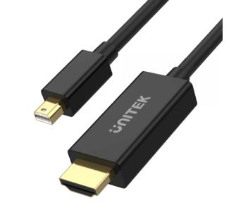 Kabel DisplayPort Unitek V1152A miniDP na HDMI 4K 30Hz 2m Czarny