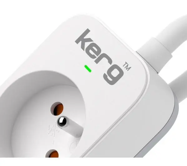 Kerg M02390 3 gniazda 10m Biały