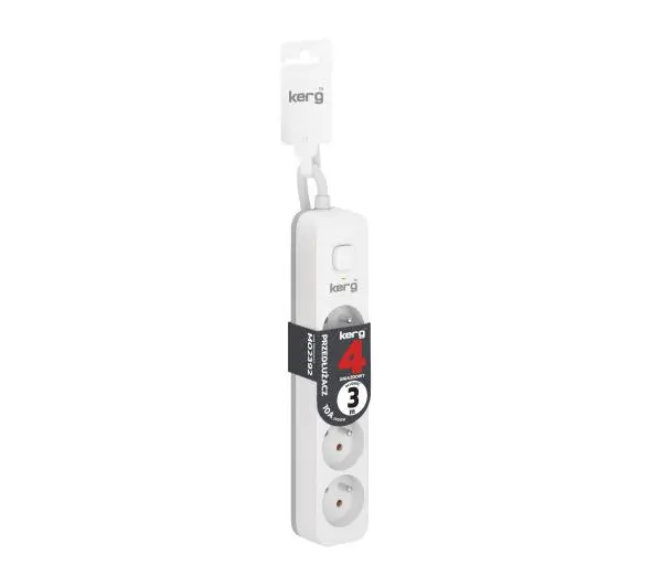 Kerg M02392 4 gniazda 3m Biały