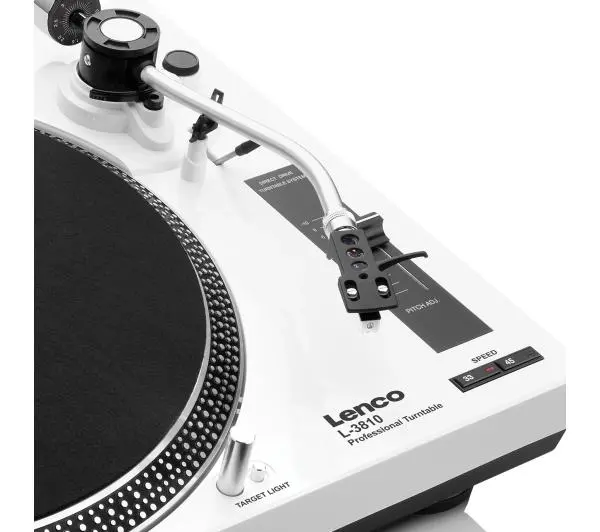 Lenco L-3810WH Manualny Napęd bezpośredni Przedwzmacniacz Biały - Kup na Raty - RRSO 0%