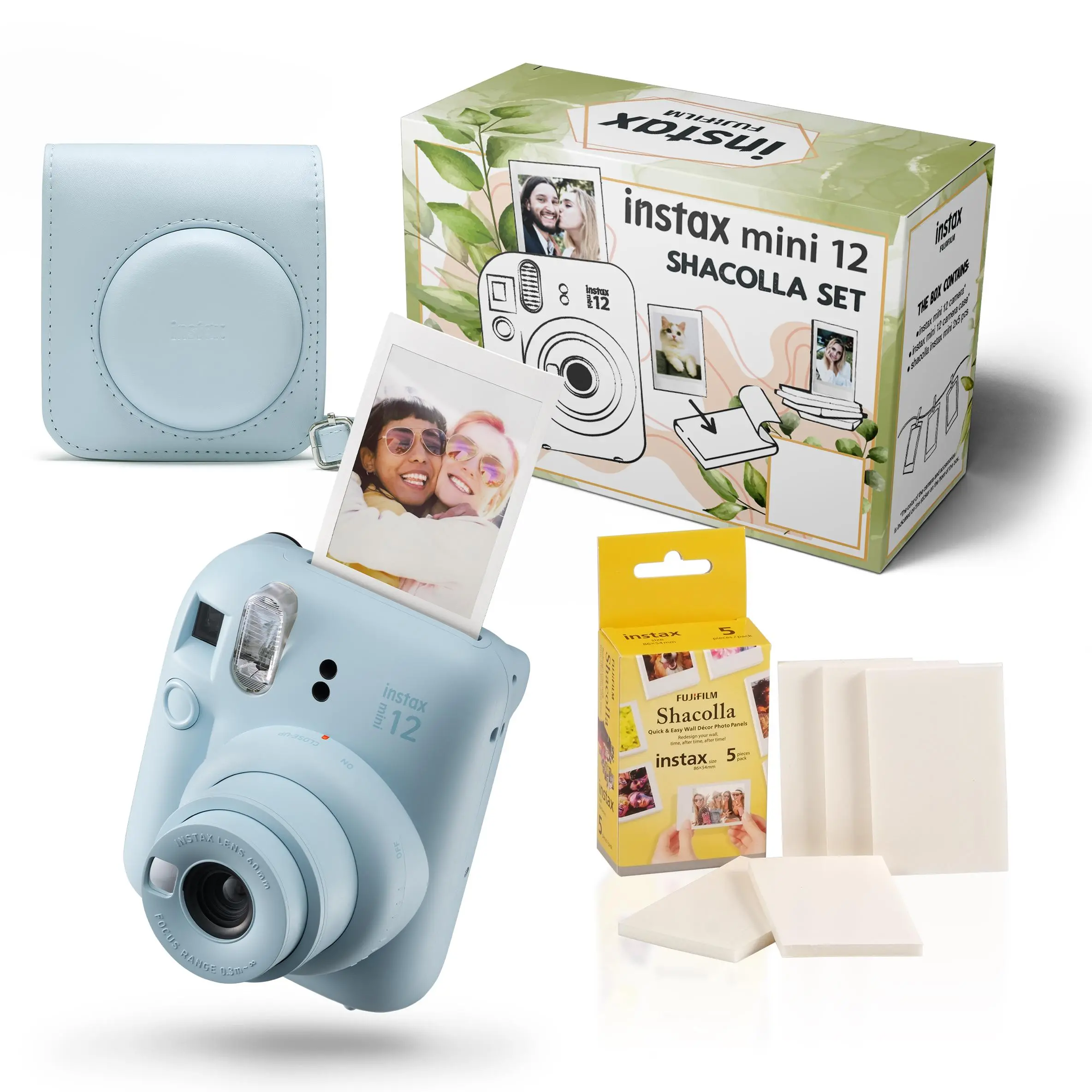 Aparat Fujifilm Instax Mini 12 Niebieski + etui + 2x ramka